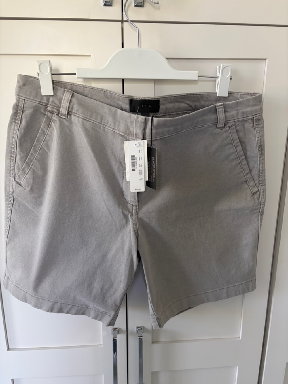 NEW J. Crew Women's Chino Shorts Light Gray Size 12